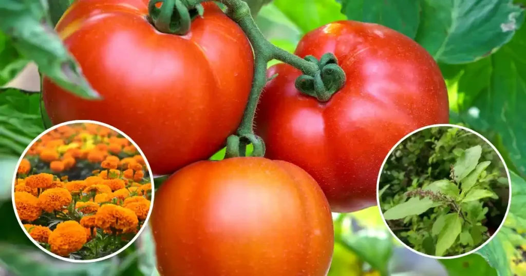 Basil marigold and coriander will protect tomato crop from pests